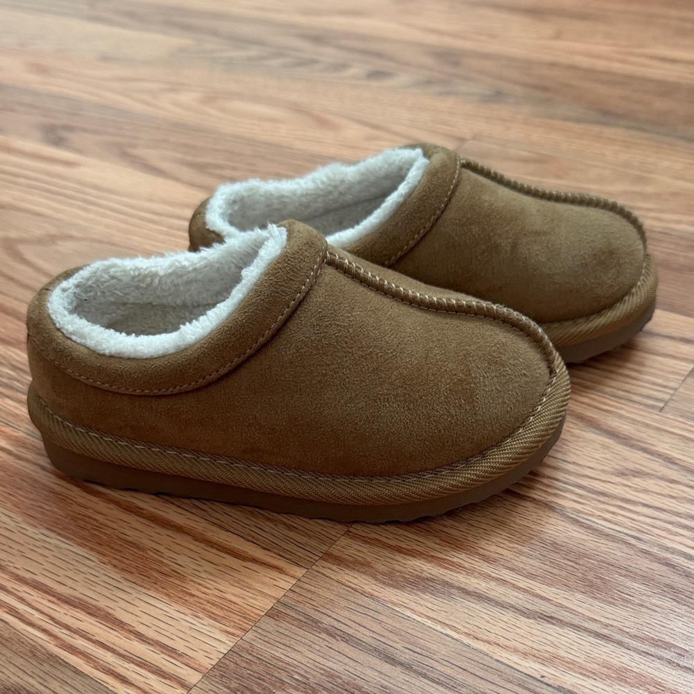 Target Toddler Cozy Brown Suede Slippers
